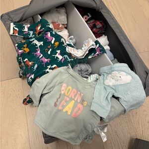 Baby Clothing Bundle with Unicorn and Cloud Designs